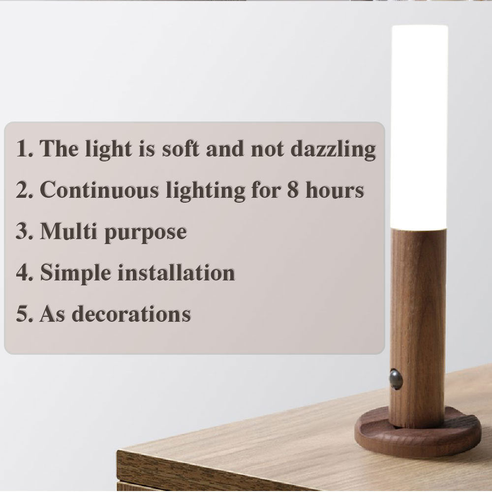 Motion Sensor Wall Light for Hands-Free Illumination with Magnetic Installation