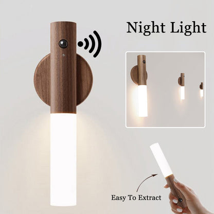 Motion Sensor Wall Light for Hands-Free Illumination with Magnetic Installation