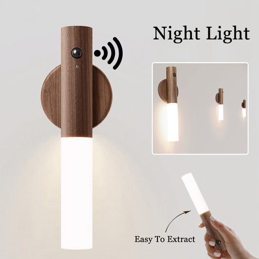Motion Sensor Wall Light for Hands-Free Illumination with Magnetic Installation
